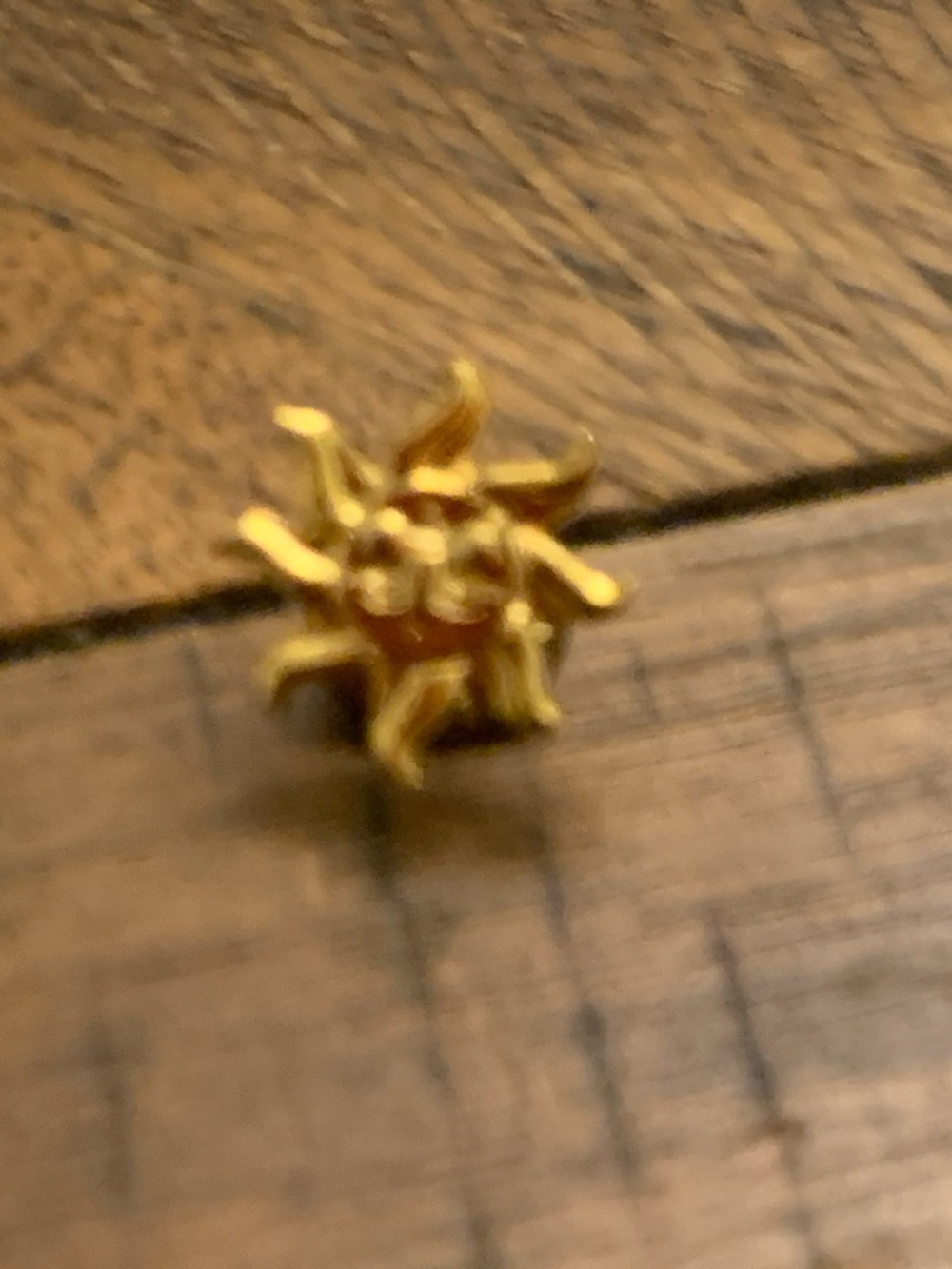 Gold Sunburst Stud  Brooch